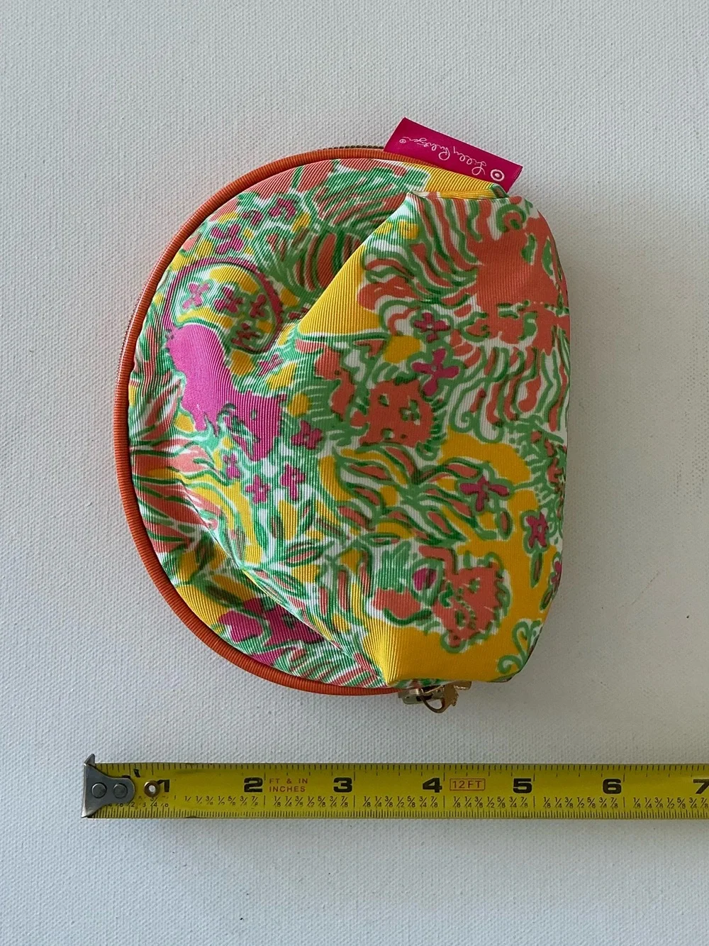 Lilly Pulitzer Small Zip Cosmetic Pouch Makeup Bag Tropical Print